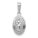 10K / 14K White Gold Miraculous Medal Charm - Product Photo