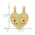 10K Enameled MOTHER - DAUGHTER Pendant - Product Photo