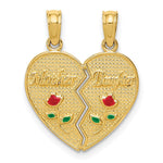 10K Enameled MOTHER - DAUGHTER Pendant - Product Photo