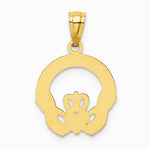 10K / 14K Yellow Gold Claddagh Charm - Product Photo