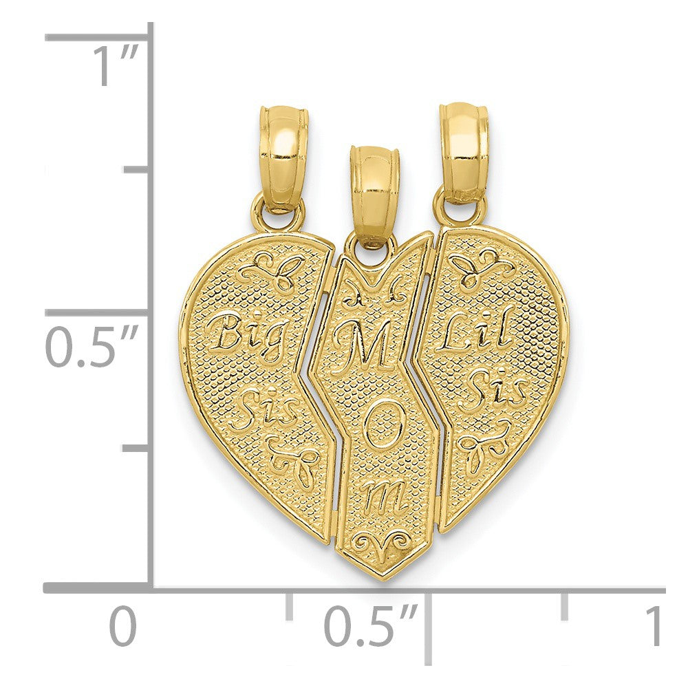 10K Break-Apart BIG SIS, MOM, LIl SIS Charm - Product Photo