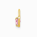 10K / 14K Yellow Gold 10ky October Synthetic Birthstone Heart Charm - Product Photo