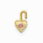 10K / 14K Yellow Gold 10ky October Synthetic Birthstone Heart Charm - Product Photo