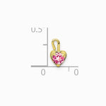 10K / 14K Yellow Gold 10ky October Synthetic Birthstone Heart Charm - Product Photo