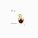10K / 14K Yellow Gold 10ky July Synthetic Birthstone Heart Charm - Product Photo