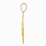 10K / 14K Yellow Gold Polished Sun with Moon & Star Charm - Product Photo