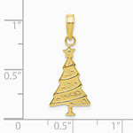 10K / 14K Yellow Gold Polished Christmas Tree Pendant - Product Photo