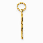 10K / 14K Yellow Gold 10ky Casted Medium Diamond-cut Number 3 Charm - Product Photo