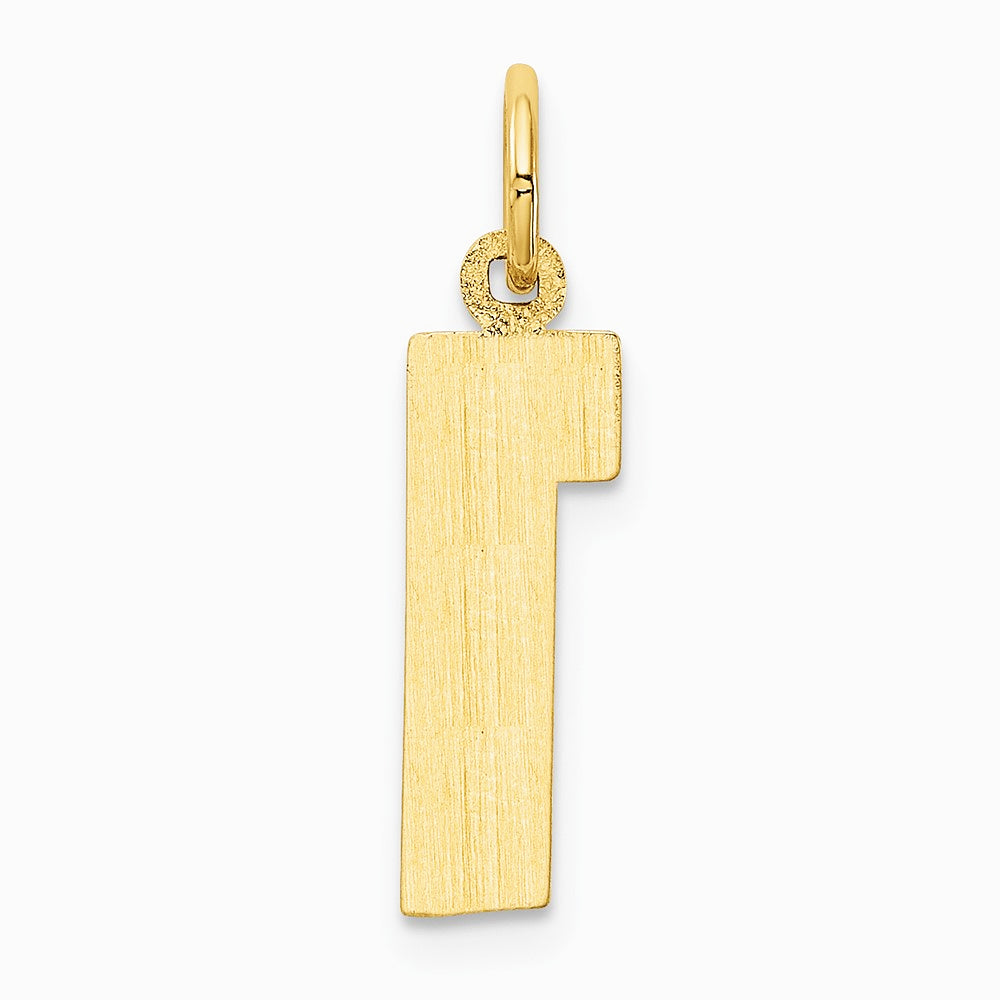 10K / 14K Yellow Gold Medium Polished Number 1 Charm - Product Photo