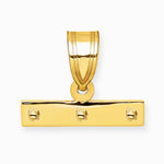 10K / 14K Yellow Gold 10ky Casted Medium Polished Top Charm - Product Photo