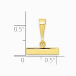 10K / 14K Yellow Gold 10ky Casted Medium Polished Top Charm - Product Photo