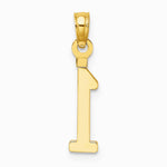 10K / 14K Yellow Gold Number 1 Block Charm - Product Photo