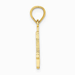 10K / 14K Yellow Gold Number 4 Block Charm - Product Photo