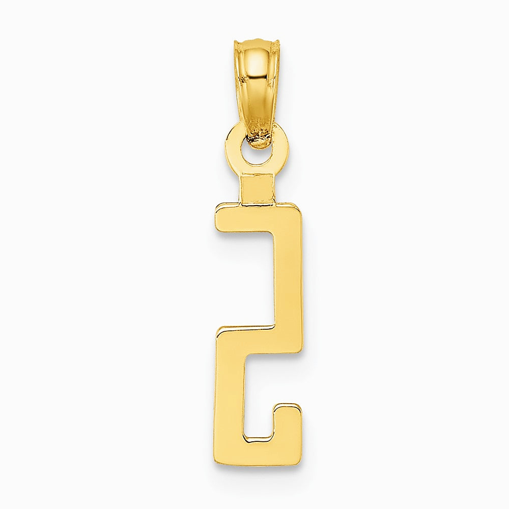 10K / 14K Yellow Gold Number 5 Block Charm - Product Photo