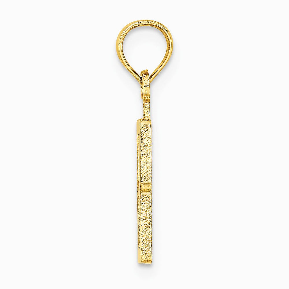 10K / 14K Yellow Gold Number 8 Block Charm - Product Photo