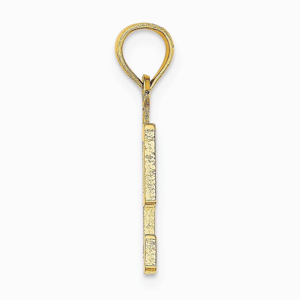 10K / 14K Yellow Gold Number 9 Block Charm - Product Photo