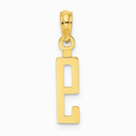 10K / 14K Yellow Gold Number 9 Block Charm - Product Photo