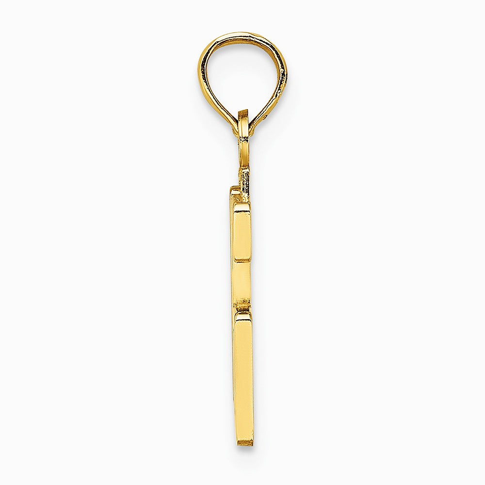 10K / 14K Yellow Gold Number 16 Pendant - Product Photo
