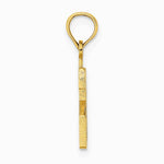 10K / 14K Yellow Gold Number 21 Pendant - Product Photo