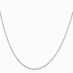 10K White Gold .6mm Diamond-Cut Round Open Link Cable Chain Necklace 14"-24" - Product Photo