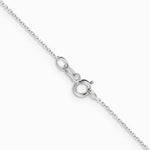 10K White Gold .6mm Diamond-Cut Round Open Link Cable Chain Necklace 14"-24" - Product Photo