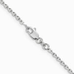 10K White Gold 1.65mm Diamond-Cut Cable Chain Necklace 16"-24" - Product Photo