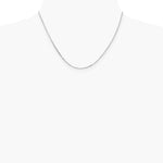 10K White Gold 1.65mm Diamond-Cut Cable Chain Necklace 16"-24" - Product Photo