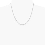 10K White Gold 1.65mm Diamond-Cut Cable Chain Necklace 16"-24" - Product Photo