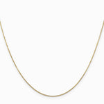 10K Yellow Gold .8mm Diamond-Cut Round Open Link Cable Chain Necklace 16"-24" - Product Photo