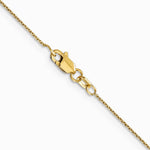 10K Yellow Gold .8mm Diamond-Cut Round Open Link Cable Chain Necklace 16"-24" - Product Photo