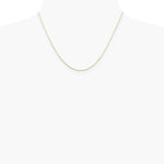 10K Yellow Gold .8mm Diamond-Cut Round Open Link Cable Chain Necklace 16"-24" - Product Photo