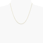 10K Yellow Gold .8mm Diamond-Cut Round Open Link Cable Chain Necklace 16"-24" - Product Photo