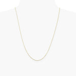 10K Yellow Gold .8mm Diamond-Cut Round Open Link Cable Chain Necklace 16"-24" - Product Photo