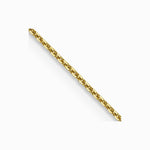 10K Yellow Gold .8mm Diamond-Cut Round Open Link Cable Chain Necklace 16"-24" - Product Photo