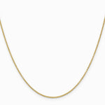 10K Yellow Gold 1.2mm Cable Chain Necklace 16"-24" - Product Photo