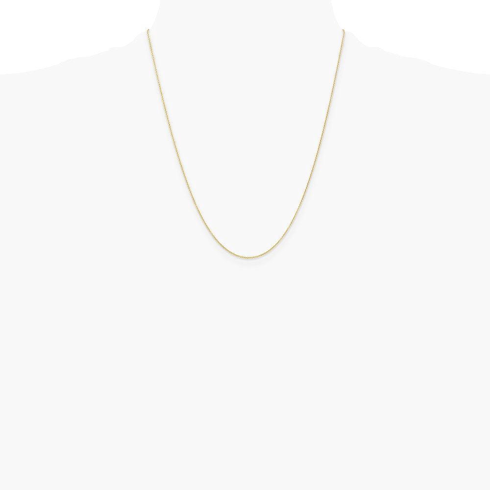 10K Yellow Gold 1.2mm Cable Chain Necklace 16"-24" - Product Photo