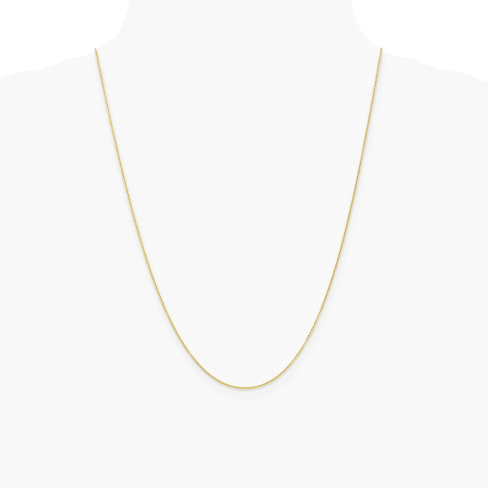 10K Yellow Gold 1.2mm Cable Chain Necklace 16"-24" - Product Photo