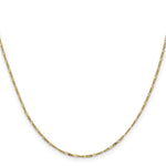10k 1.25mm Flat Figaro Pendant Chain - Product Photo