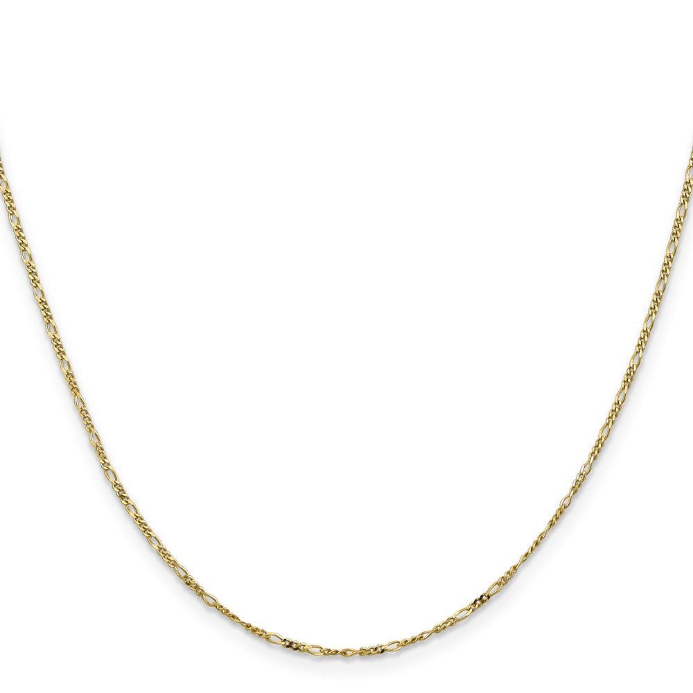10k 1.25mm Flat Figaro Pendant Chain - Product Photo