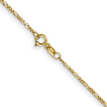 10k 1.25mm Flat Figaro Pendant Chain - Product Photo