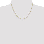 10k 1.25mm Flat Figaro Pendant Chain - Product Photo