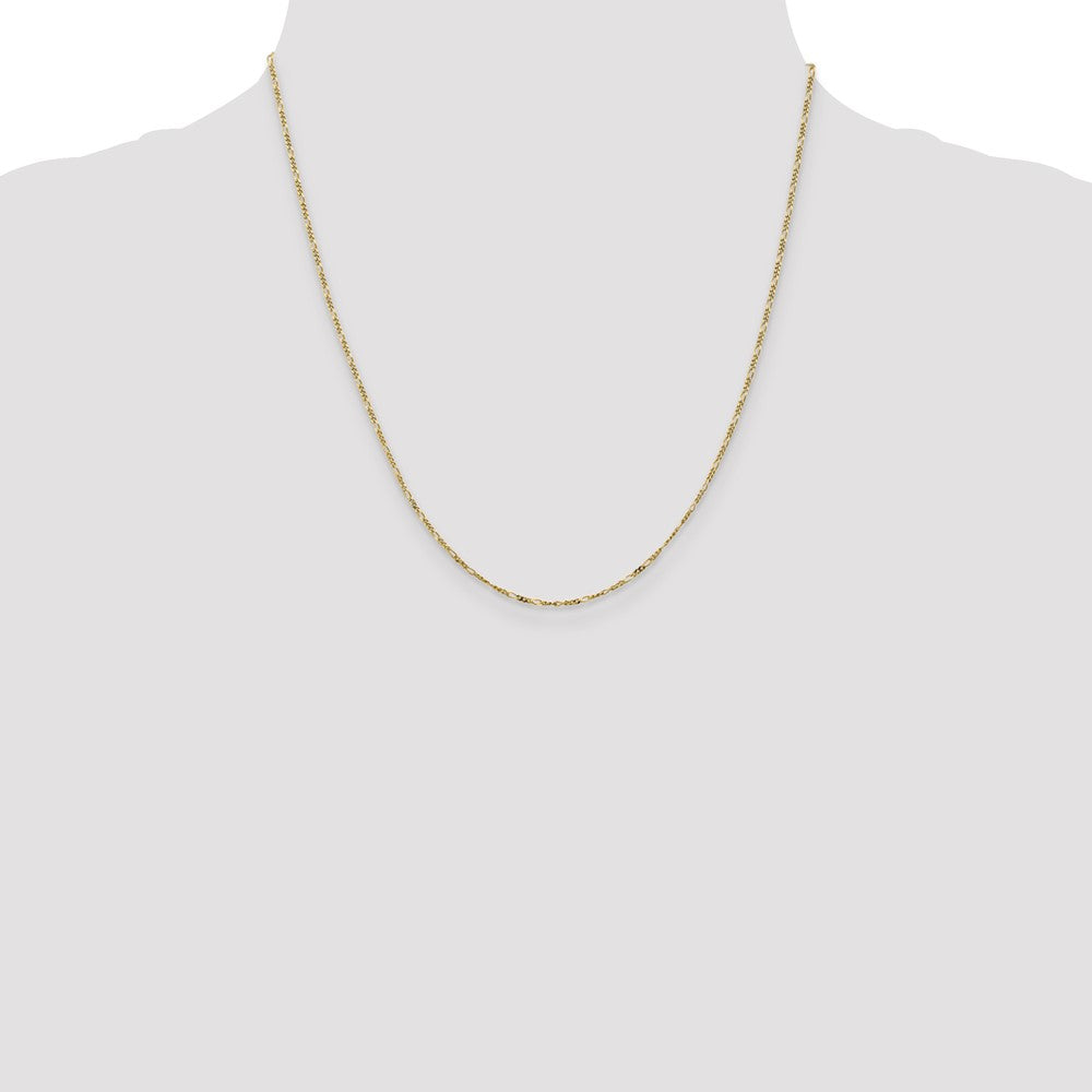 10k 1.25mm Flat Figaro Pendant Chain - Product Photo