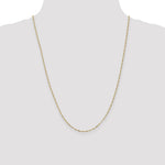 10k 1.25mm Flat Figaro Pendant Chain - Product Photo