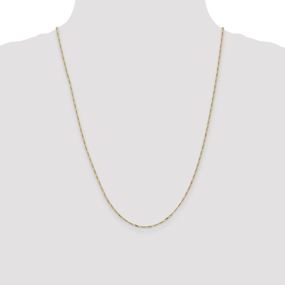 10k 1.25mm Flat Figaro Pendant Chain - Product Photo