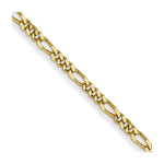 10k 1.25mm Flat Figaro Pendant Chain - Product Photo
