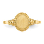 10k Childs Fancy Signet Ring - Product Photo