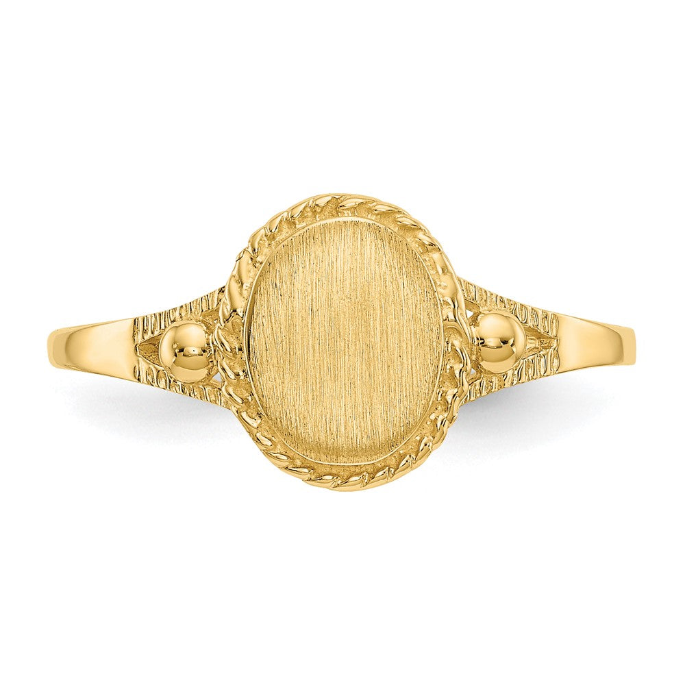 10k Childs Fancy Signet Ring - Product Photo