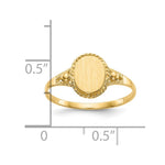10k Childs Fancy Signet Ring - Product Photo