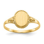 10k Childs Fancy Signet Ring - Product Photo