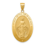 10K / 14K Yellow Gold Miraculous Medal Pendant - Product Photo